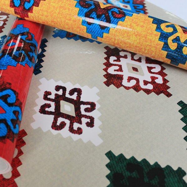 XZ60065 Printed PVC Synthetic Leather for Table Covers (1)