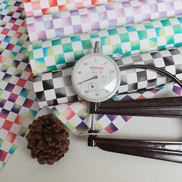XZ60067 Colorful Checkered PVC Synthetic Leather for Bags (1)