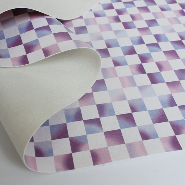 XZ60067 Colorful Checkered PVC Synthetic Leather for Bags (1)