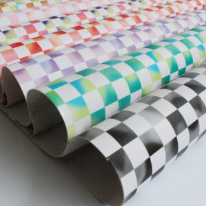 XZ60067 Colorful Checkered PVC Synthetic Leather for Bags (1)