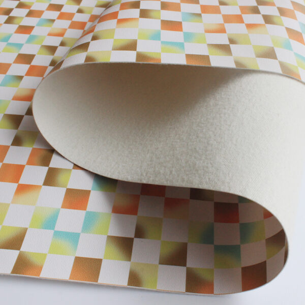 XZ60067 Colorful Checkered PVC Synthetic Leather for Bags (1)
