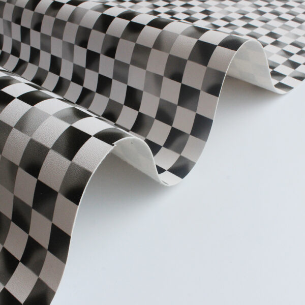 XZ60067 Colorful Checkered PVC Synthetic Leather for Bags (1)