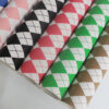 XZ60074 Argyle Printed PVC Synthetic Leather for Table Covers (1)