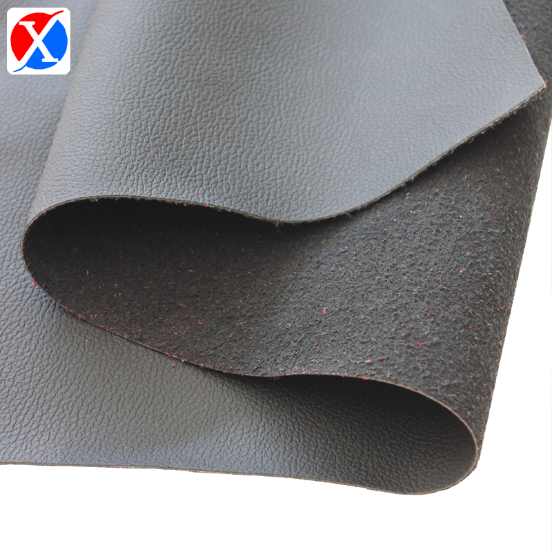 XZ73205 PVC leather with recycled leather fiber backing