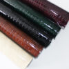 CORCO 002 glossy crocodile embossed PVC leather for bags with terry fabric backing