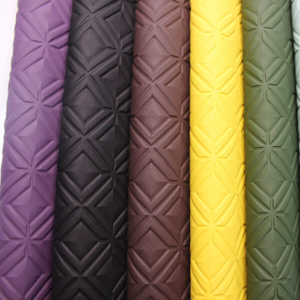 XZ73603 3D geometric embossed PVC leather for bags