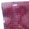 CORCO 002 glossy crocodile embossed PVC leather for bags with terry fabric backing