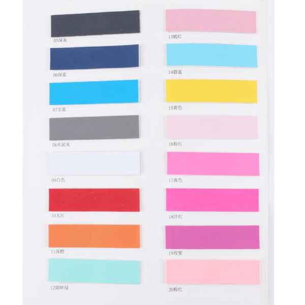XZ60022 smooth PVC garment leather color card