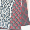 HX004 leopard print quilted PVC automotive leather with 5mm foam backing (2) HX004 3D diamond quilted PVC automotive leather