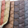 HX005 geometric quilted PVC automotive leather with 5mm foam backing