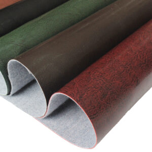 XZ60096 R64 distressed PVC leather with brushed fabric backing