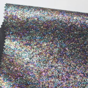 iridescent glitter synthetic leather for handbags