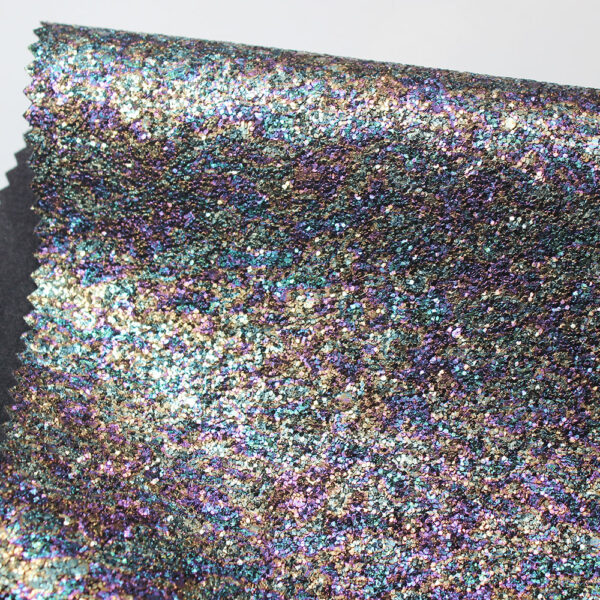 iridescent glitter synthetic leather for handbags