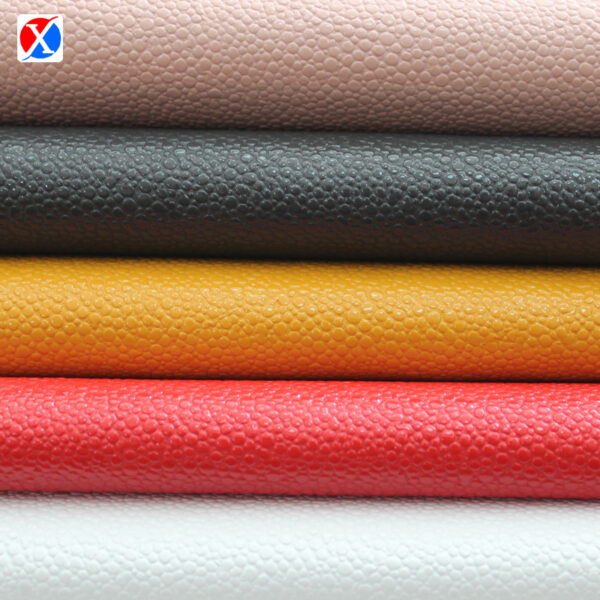 XZ60010 large stingray grain PVC leather for bags with brush backing