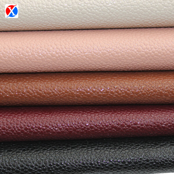 XZ60010 large stingray grain PVC leather for bags with brush backing