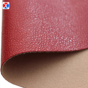 XZ60010 large stingray grain PVC leather for bags with brush backing