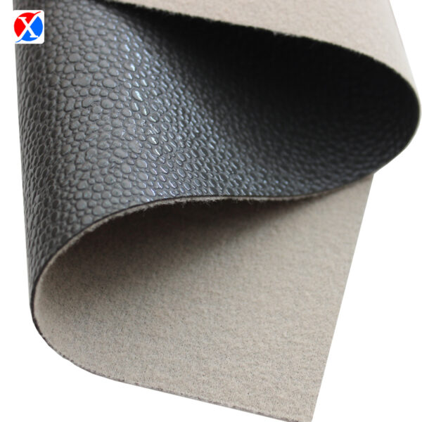 XZ60010 large stingray grain PVC leather for bags with brush backing