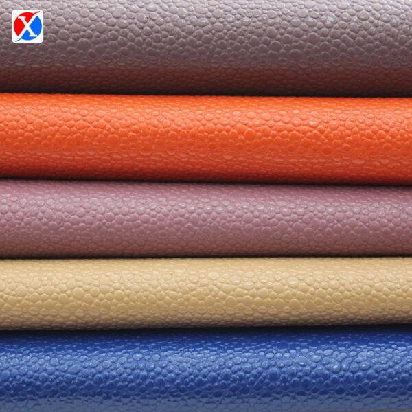 XZ60010 large stingray grain PVC leather for bags with brush backing