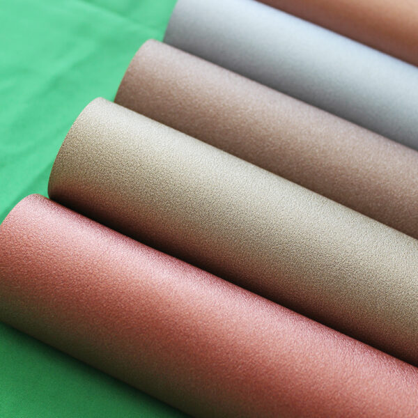 shimmering PVC leather for shoe uppers