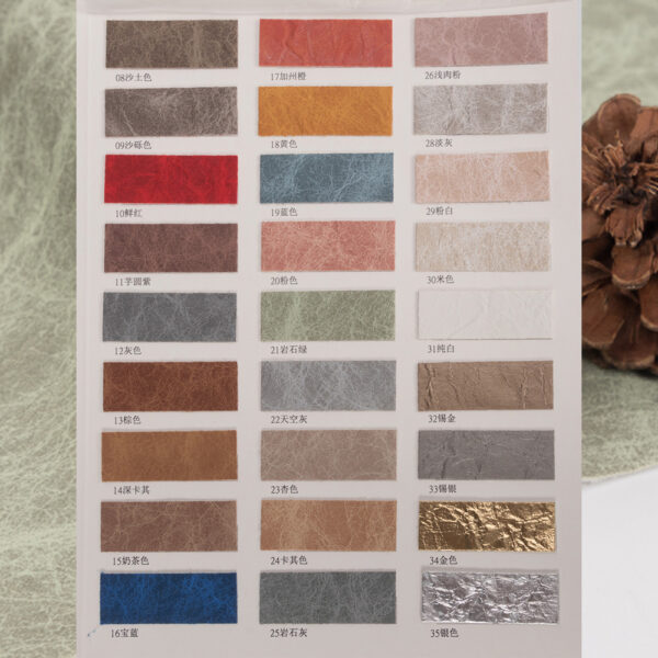 XZ60026 vintage distressed PVC leather with toweling backing