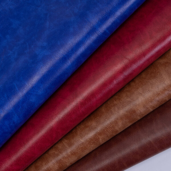 XZ60028 oil wax PVC leather with toweling backing
