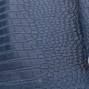 XZ60032 crocodile grain PVC leather for bags with terry fabric backing