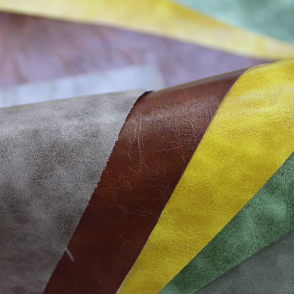 XZ60033 two-tone distressed PVC leather in multiple colors