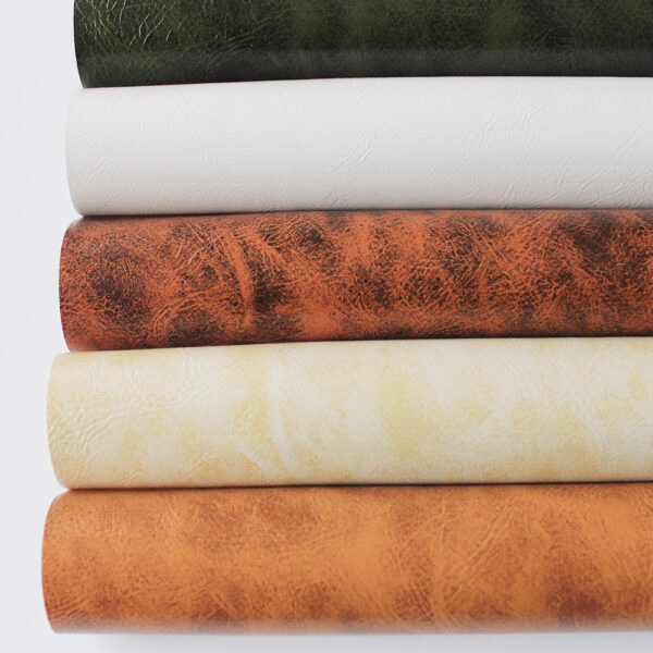 XZ60037 distressed PVC leather with mesh backing (2) vintage synthetic leather for sofa upholstery