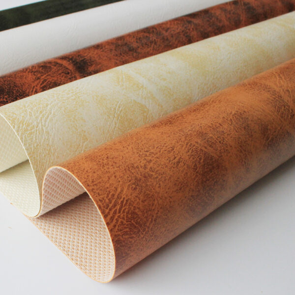 XZ60037 distressed PVC leather with mesh backing (3) distressed PVC leather for couches