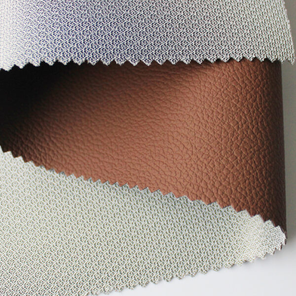 XZ60038 PVC leather with textured knitted backing