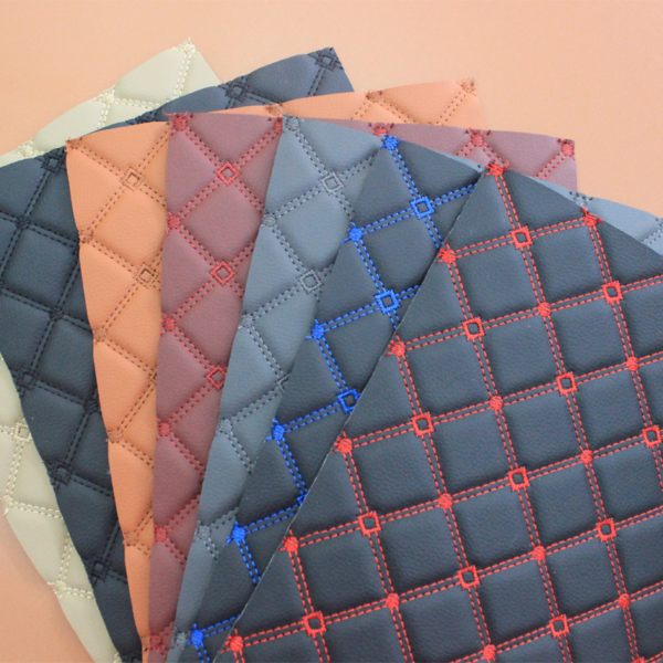 quilted PVC leather for automotive interior panels