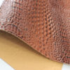 XZ60041 deep crocodile embossed PVC leather for bags with brush backing