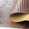 XZ60041 deep crocodile embossed PVC leather for bags with brush backing