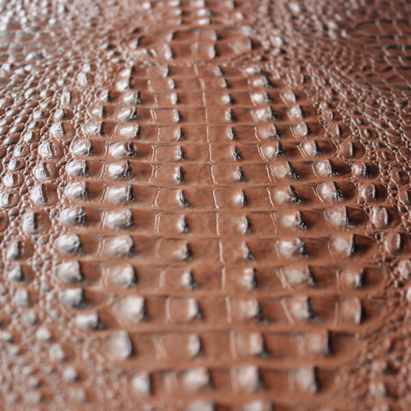XZ60041 deep crocodile embossed PVC leather for bags with brush backing