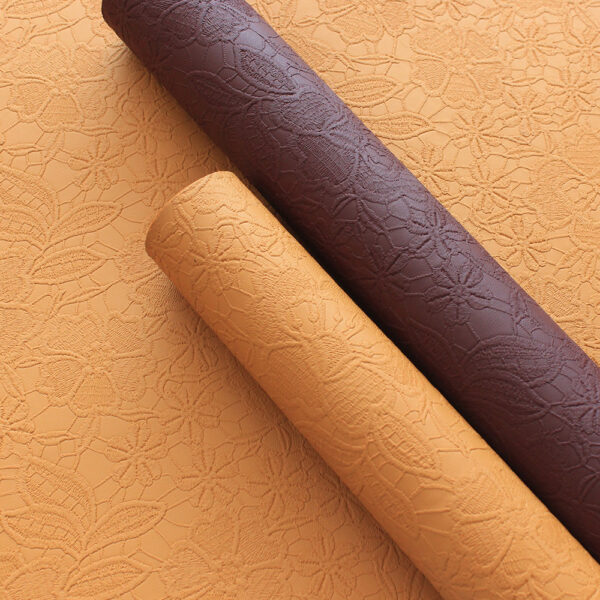 XZ60049 floral embossed PVC leather for bags (1) XZ60049 1.6mm Floral Embossed PVC Leather for Bags