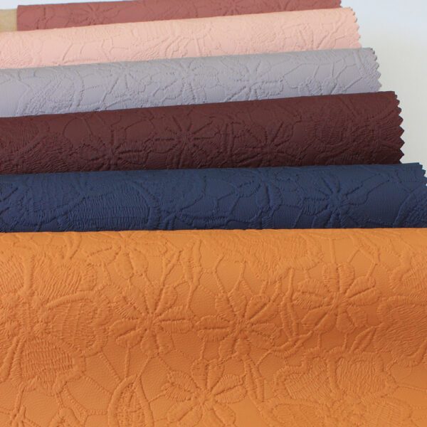 XZ60049 floral embossed PVC leather for bags (4) XZ60049 floral embossed PVC leather for bags
