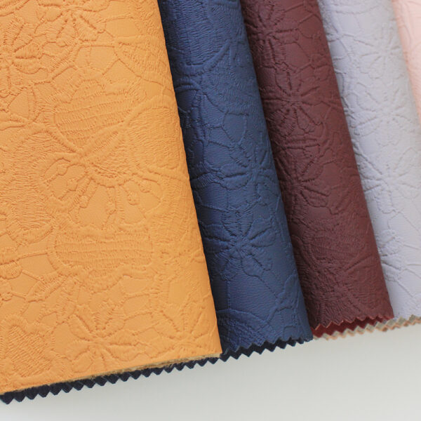 XZ60049 floral embossed PVC leather for bags (5) XZ60049 floral embossed PVC leather for bags
