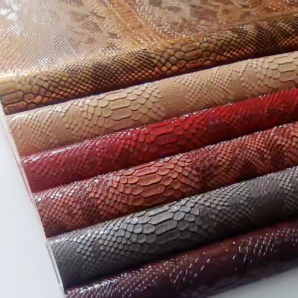 XZ60052 snake pattern embossed PVC leather for bags (3) XZ60052 snake pattern embossed PVC leather for bags