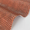 XZ60053 glossy small crocodile grain PVC leather for bags with brush backing
