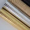 XZ60053 glossy small crocodile grain PVC leather for bags with brush backing