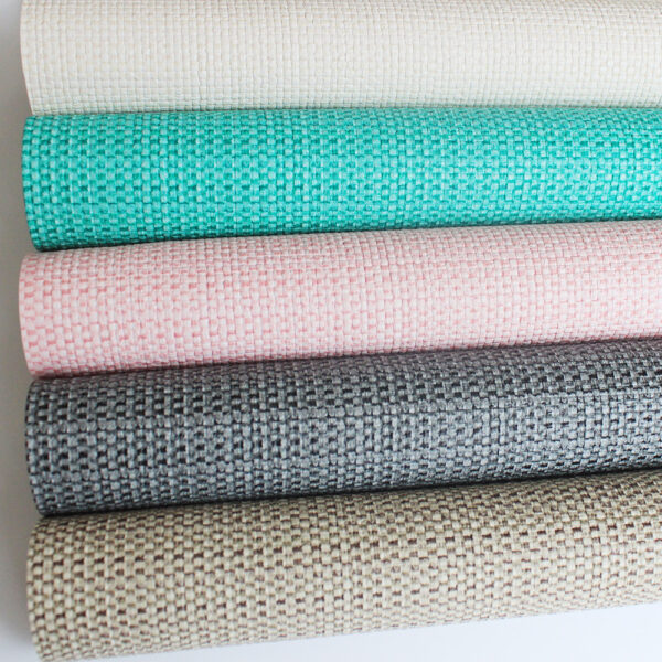 XZ60068 basket weave PVC leather for bags