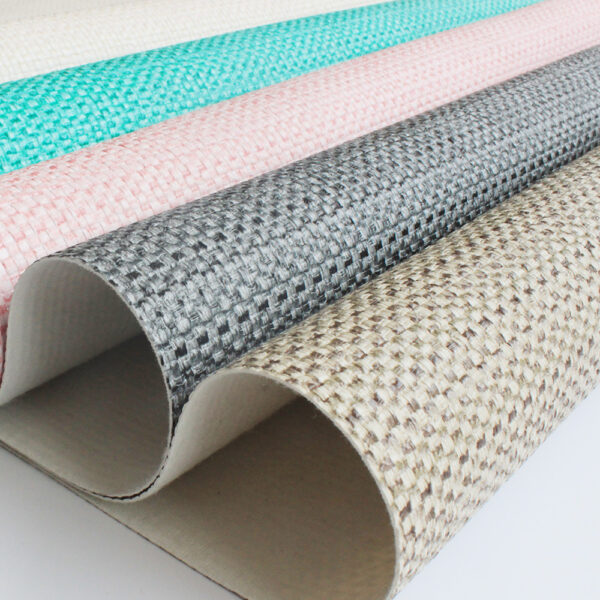 XZ60068 basket weave PVC leather for bags
