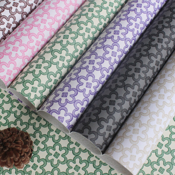 XZ60069 floral printed PVC leather for handbags (3) XZ60069 floral printed PVC leather for handbags