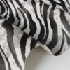 XZ60070 zebra print PVC leather for bags with double-needle brushed fabric backing