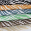 XZ60070 zebra print PVC leather for bags with double-needle brushed fabric backing