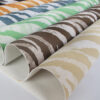 XZ60070 zebra print PVC leather for bags with double-needle brushed fabric backing