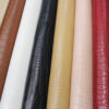 XZ60080 matte crocodile grain PVC leather for bags with double-needle brushed fabric backing