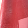 XZ60080 matte crocodile grain PVC leather for bags with double-needle brushed fabric backing