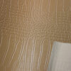 XZ60080 matte crocodile grain PVC leather for bags with double-needle brushed fabric backing