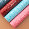XZ60088 glossy woven embossed PVC leather for bags (2) XZ60088 glossy woven embossed PVC leather for bags